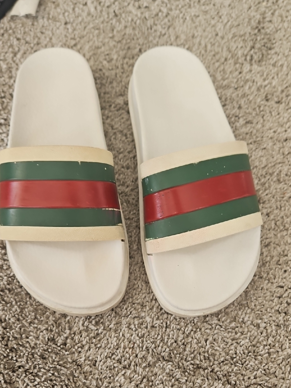 Gucci White Slides Sandals Summer  10 - Picture 2 of 8